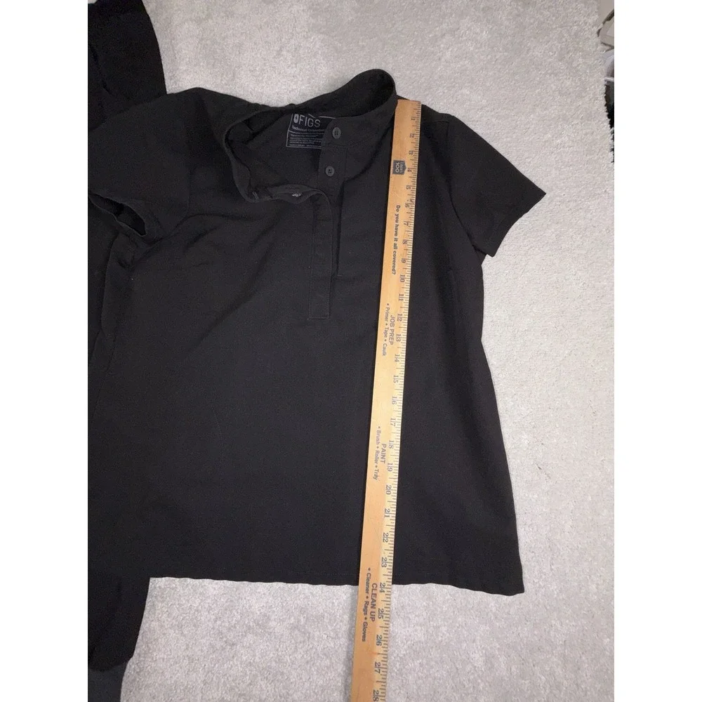 figs scrub set francisca top (s) & zamora joggers (xs/p) black